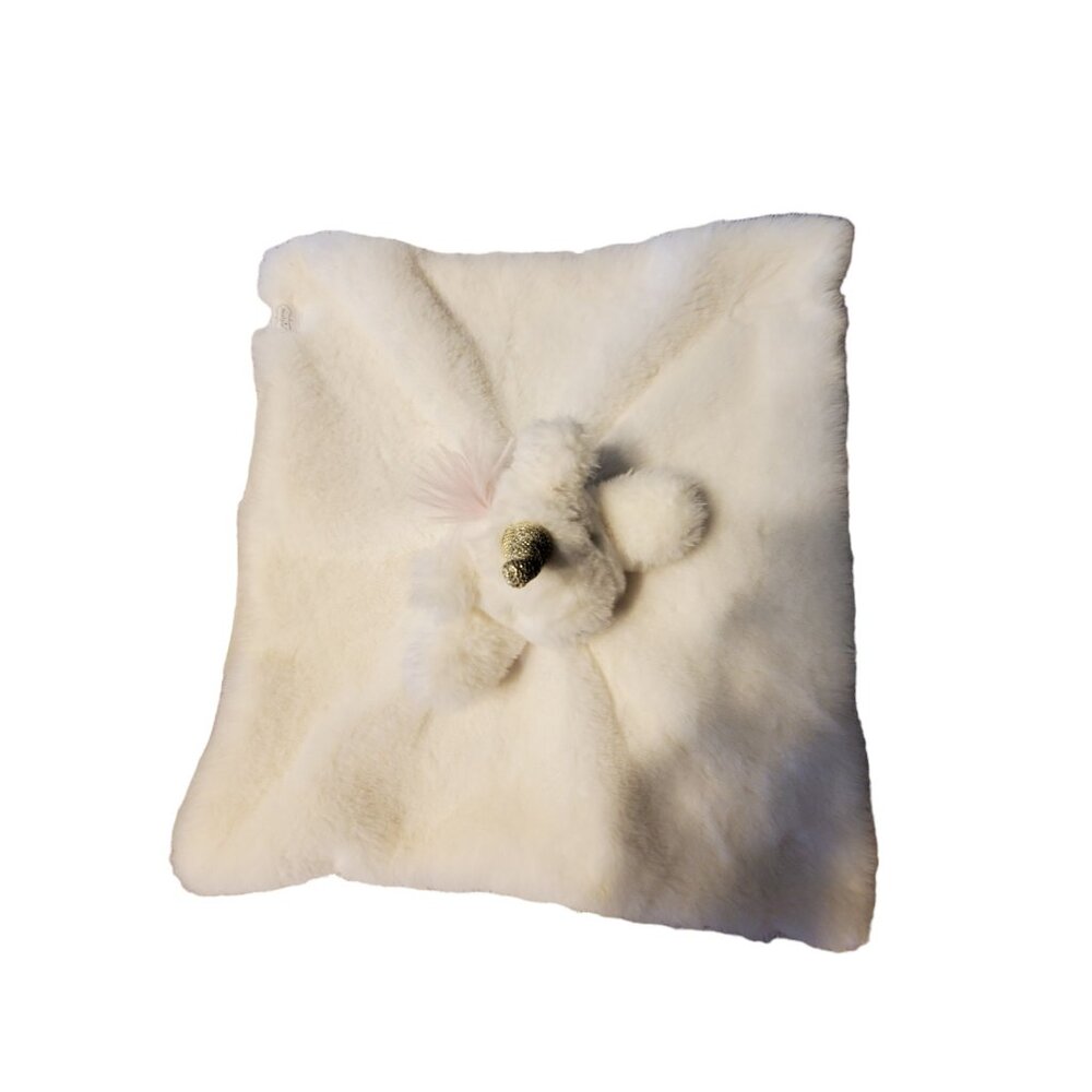 Mud Pie Lovey plush white unicorn gold horn super soft
